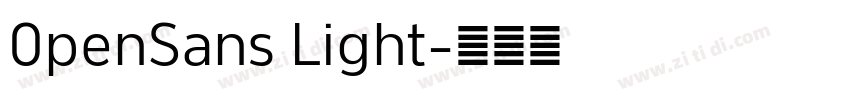 0penSans Light字体转换